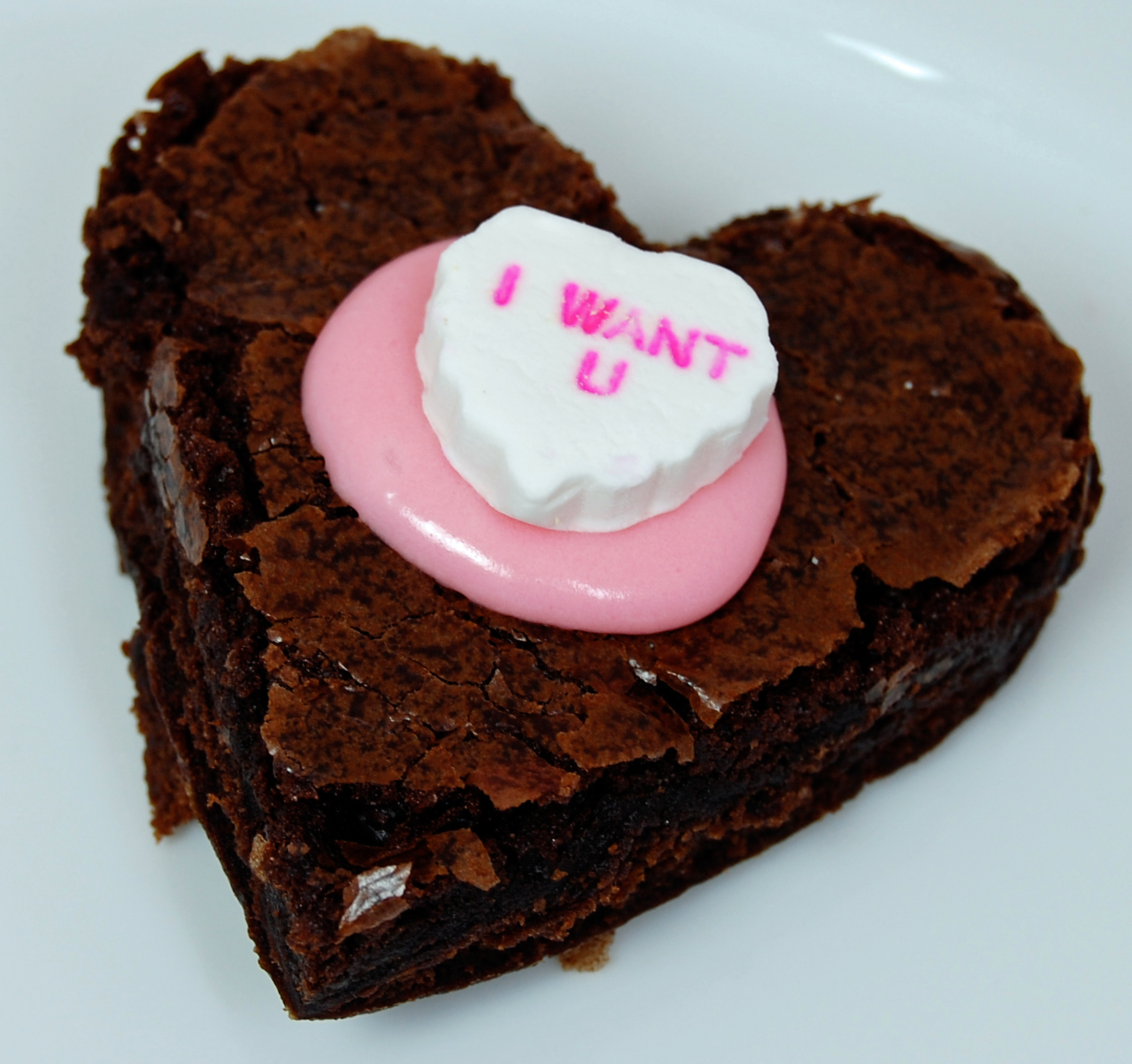 I Want You Heart Brownie