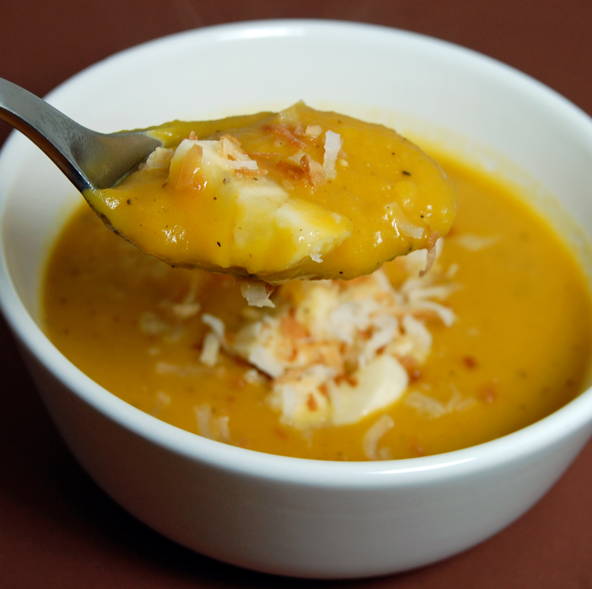 Roasted Butternut Squash Soup & Curry Condiments