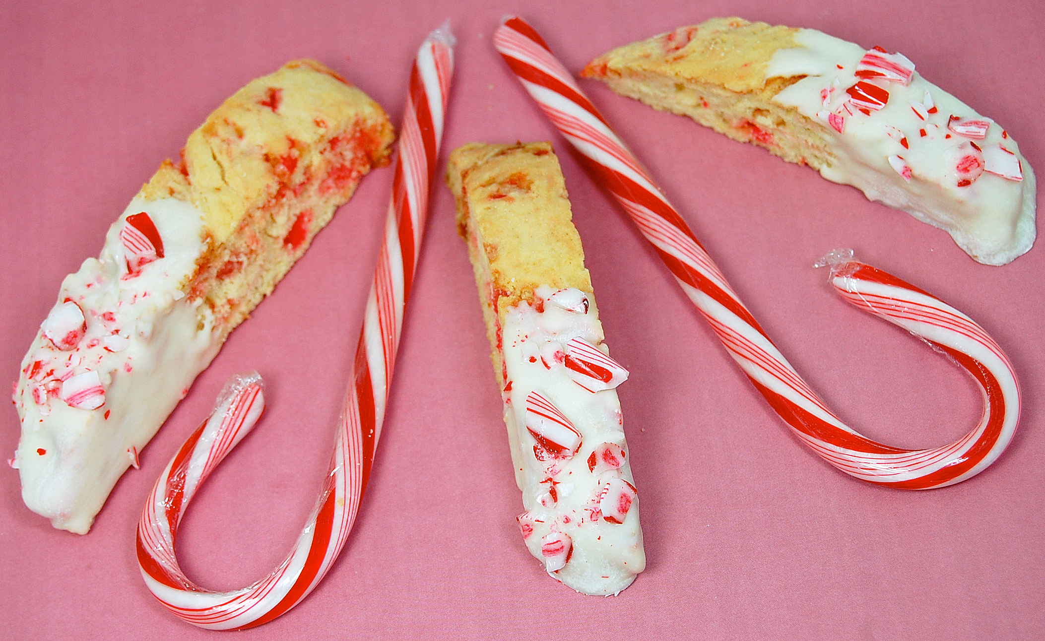 Candy Cane Biscotti
