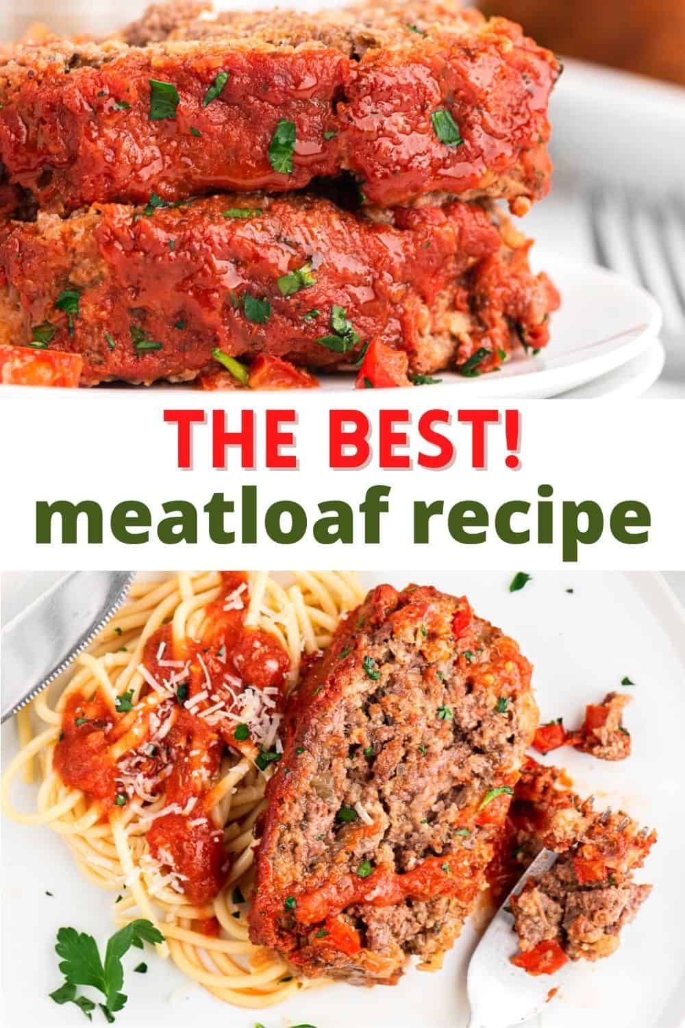 This tender meatloaf is better than a classic meatloaf recipe. Instead of barbecue glaze or ketchup based meatloaf sauce, this recipe calls for Italian seasonings and marinara. We think it's the best homemade meatloaf recipe!
