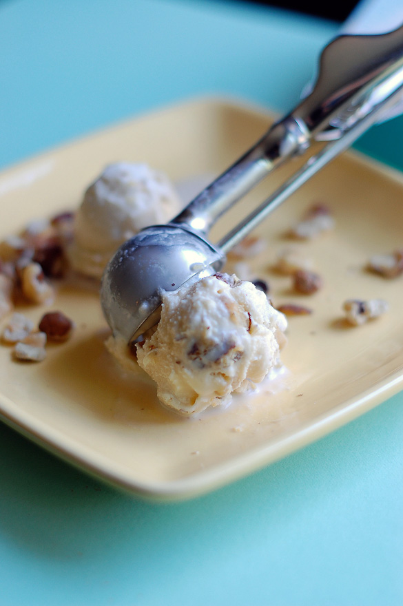 black walnut ice cream scoop