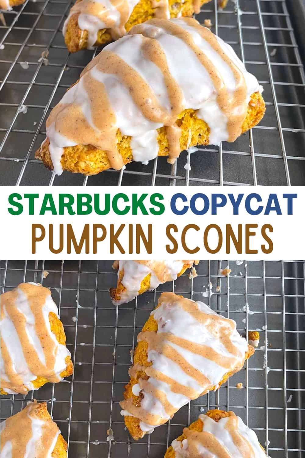 A copycat recipe of Starbucks' Pumpkin Scones. These pumpkin scones are easy to make and super tasty with your coffee!