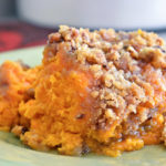 The crispy pecan streusel topping makes this Sweet Potato Casserole the ultimate Thanksgiving side dish. It even beat the test over the classic toasted marshmallow version. Your guests will go crazy for this Sweet Potato Casserole with Pecan Streusel Topping!