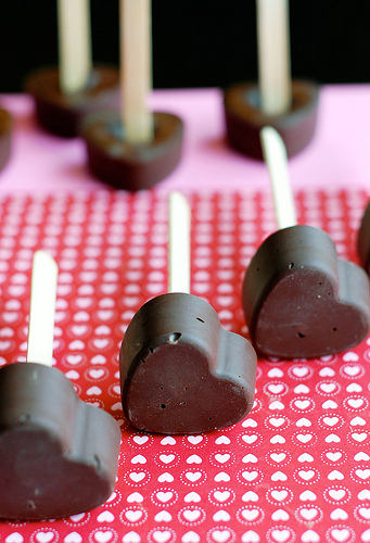 Hot Chocolate on a Stick (Hearts)