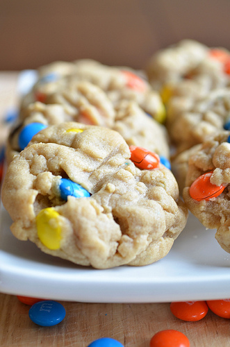 Peanut Butter and MM Cookies
