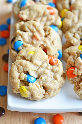 Peanut Butter and MM Cookies