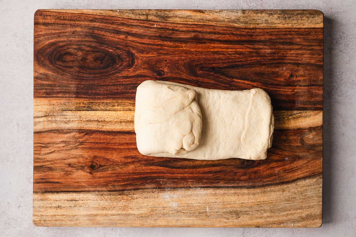 folded dough for chicago style deep dish