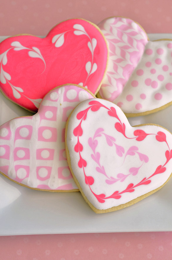 Sugar Cookie Hearts with EASY Royal Icing