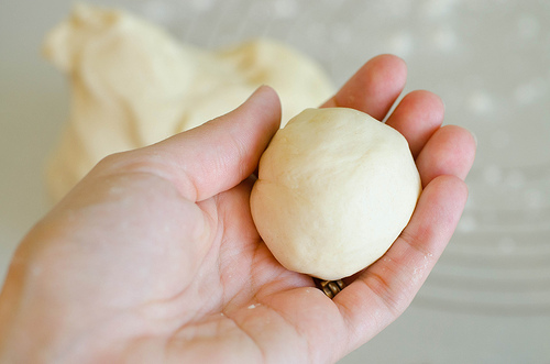 Tortillas Dough Ball in Hand