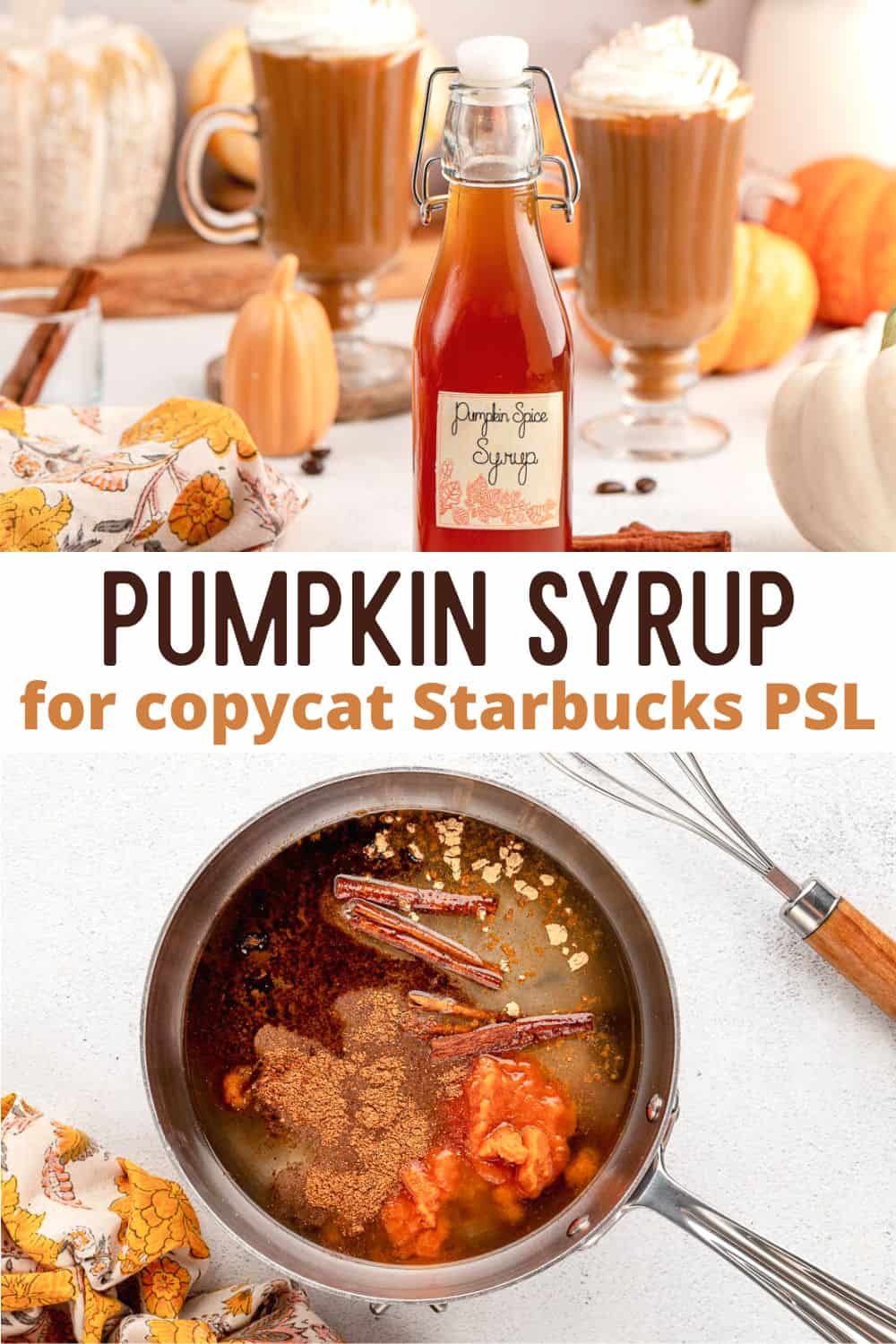 Make your own pumpkin spice latte at home with this easy pumpkin spice syrup recipe. Satisfy your craving with this delicious flavoring to your coffee or espresso!