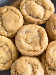stack of pumpkin snickerdoodle cookies