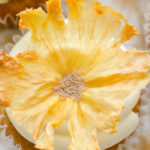cupcake topped with dried pineapple flower
