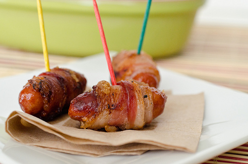 Bacon Wrapped Cocktail Weenies