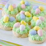 Easter Nest Sugar Cookies - a fun cookie that's easy to decorate with your kids this Easter.
