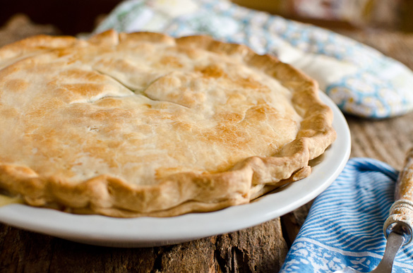 Use refrigerated pie crusts for this otherwise all-homemade and quick version of Chicken Pot Pie.
