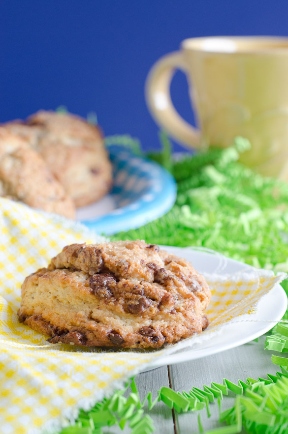 Justify eating Cadbury Creme Eggs for breakfast with these easy Cadbury Creme Egg Scones!  An Easter recipe your whole family will have fun with!