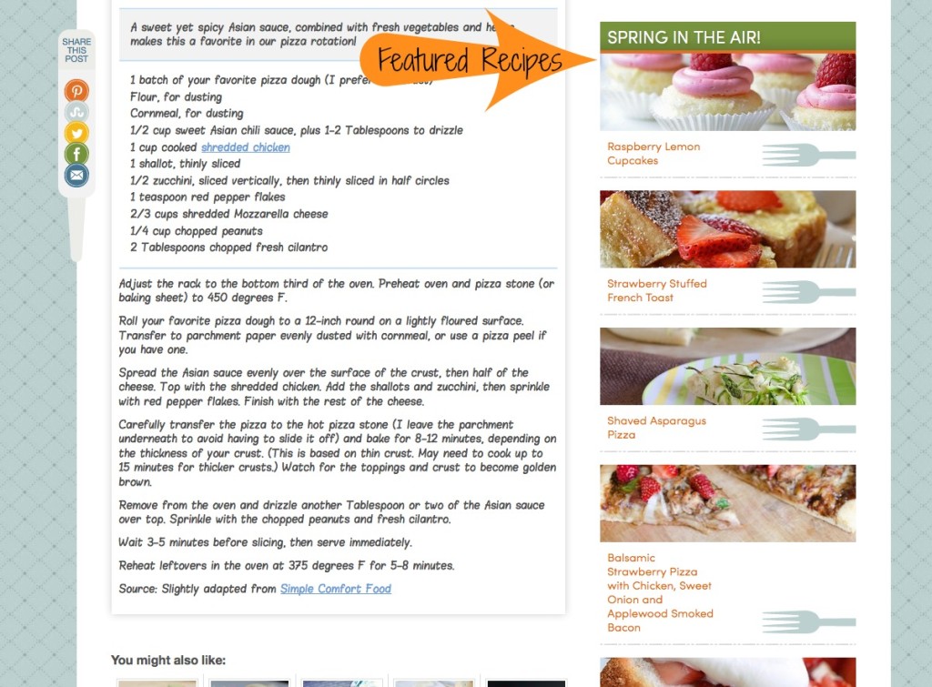 Featured Recipes Sidebar