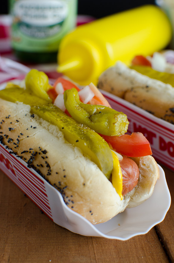 chicago style hot dog