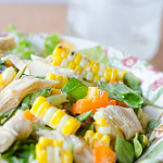 Chicken and Grilled Corn Salad with a Greek Yogurt Vinaigrette