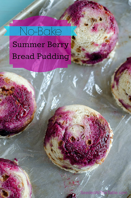 No-Bake Summer Berry Bread Pudding