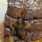 Chocolate Chip Banana Bread French Toast is banana bread that is lightly fried then baked for a warm inner bite and a crispy finish.