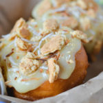 Key Lime Pie Donuts - Fried refrigerated biscuit dough, smeared with key lime pie cream. These doughnuts can top the rank of a dessert menu or serve as a very guilty-pleasure breakfast.