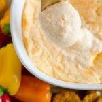 Baked Buffalo Cauliflower Dip includes easy ingredients and easy steps. Pureed cauliflower baked into a cheesy, creamy buffalo dip. You'll be surprised when you can't stop dipping!