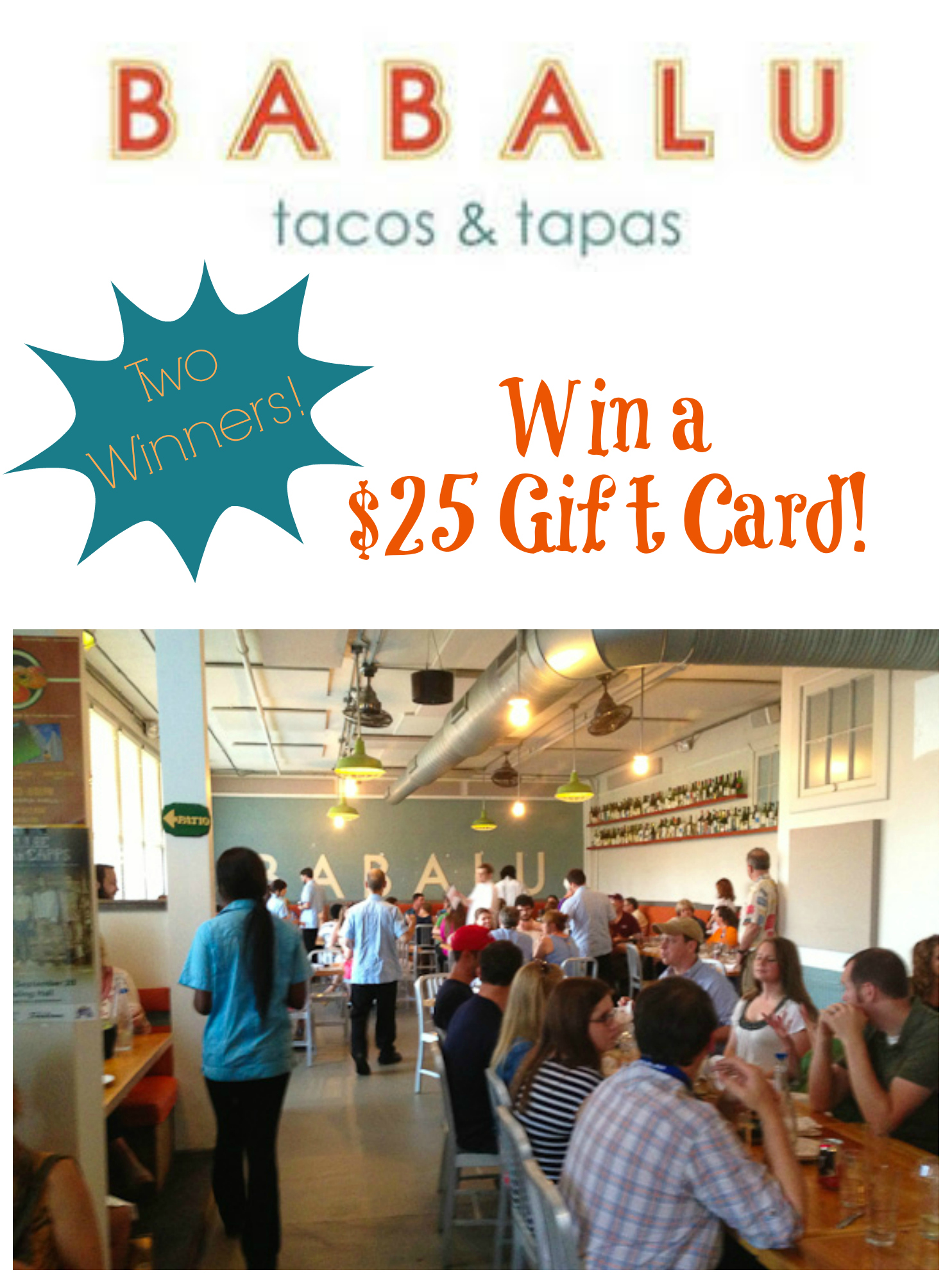 Enter to win one of two $25 gift cards at Babalu Tacos & Tapas in Jackson, MS - SeededAtTheTable.com