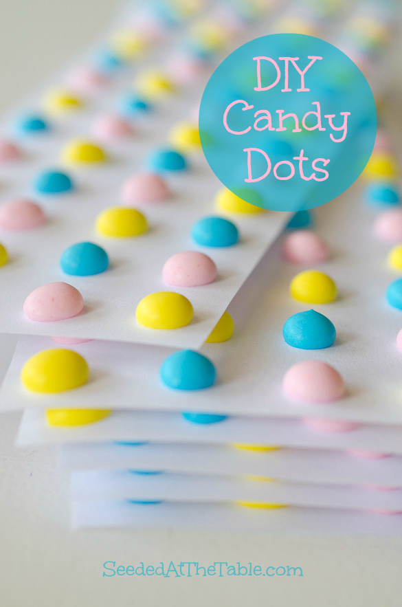 Stack of homemade candy dots
