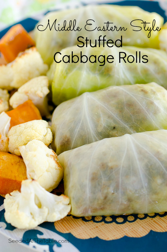 Cabbage Rolls stuffed with Middle Eastern spiced ground beef by SeededAtTheTable.com