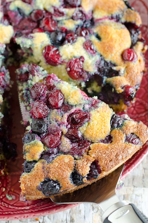 Mixed Berries Buttermilk Cake by @seededtable