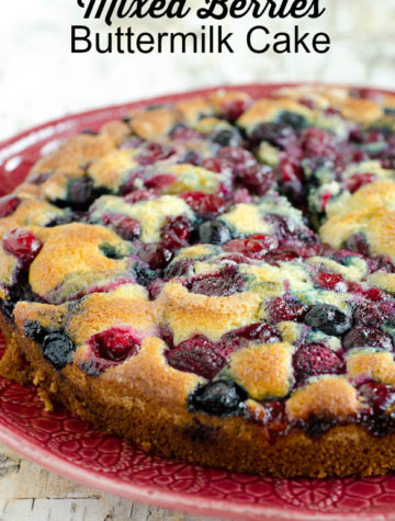 Mixed Berries Buttermilk Cake by @SeededTable