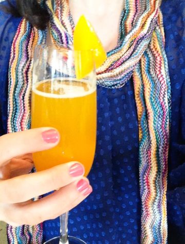 Pineapple Apricot Bellini by @SeededTable