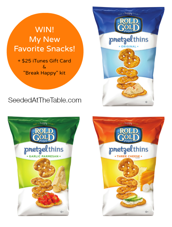 WIN! Six big bags of new Rold Gold Pretzel Thins + $25 iTunes Gift Card! @SeededTable #giveaway