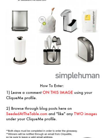Win a new Kitchen Tools Makeover Set by SimpleHuman valued at $450! by @seededtable