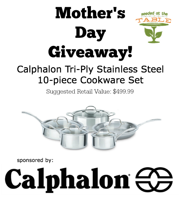 Calphalon Pots and Pans Giveaway - Try Ply Stainless Steel 10 piece Cookware  Set - Mother's Day