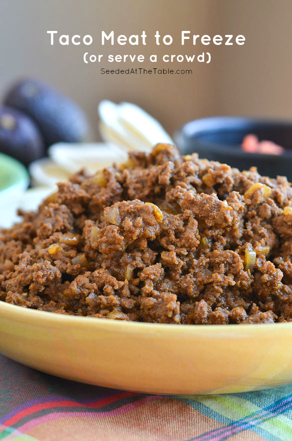 Taco Meat for a Crowd (or to freeze for later) by @SeededTable