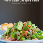 Fresh Salsa Chopped Salad - tomato salsa combined with chopped lettuce and a lime juice dressing