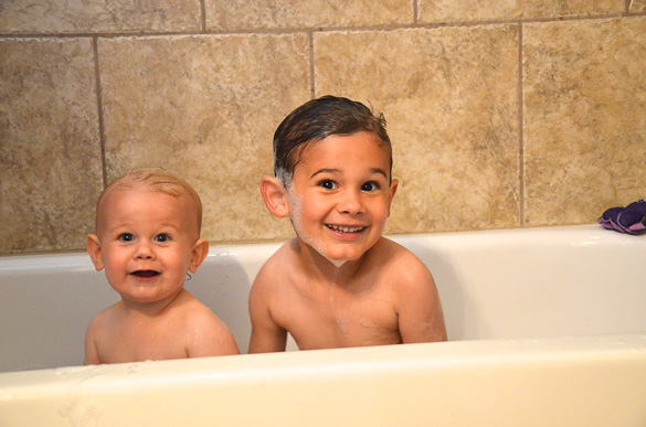 Bath time with the kiddos!