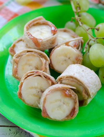Peanut Butter and Jelly Banana Roll Ups