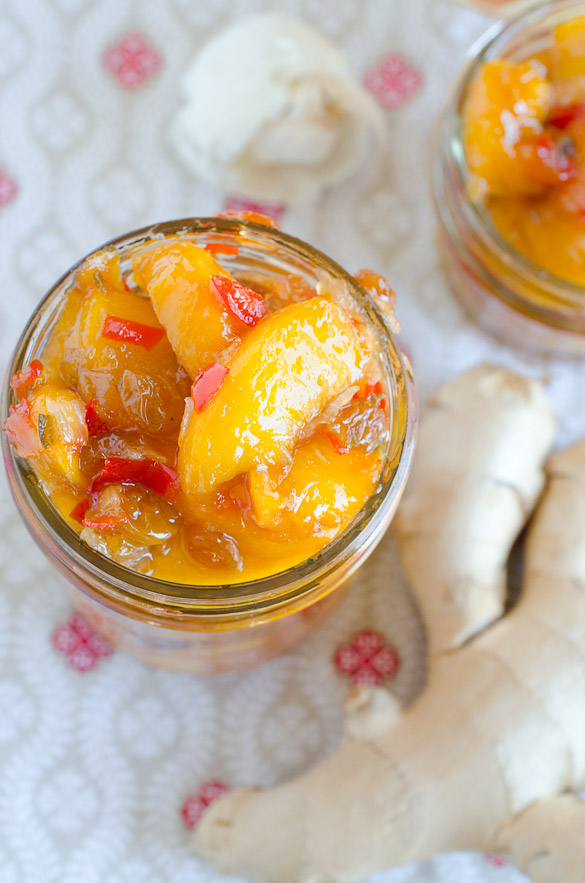 Fresh Peach Chutney - serve over top pork chops or satisfy your beginner's appetite on cheese and crackers.
