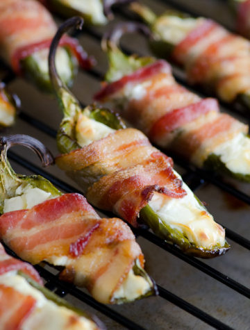 Bacon Wrapped Jalapeño Poppers with Cream Cheese - the ultimate classic game day party food!