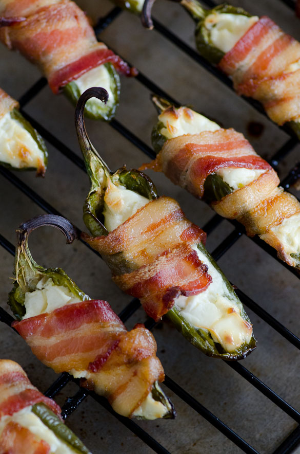 Bacon Wrapped Jalapeño Poppers with Cream Cheese - the ultimate classic game day party food!