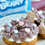 Boo Berry Donuts - using General Mills Monster Cereal collection and Pillsbury Grands! Blueberry Biscuits!