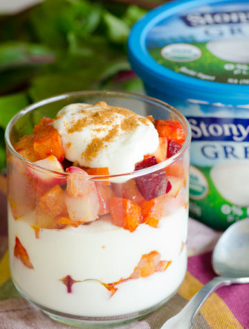 Candied Roasted Root Vegetable Parfait Collage #stonyfieldblogger