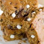 Smores Graham Cracker Cookies Bars - Graham cracker dough baked in a pan with the usual S'mores fixins.