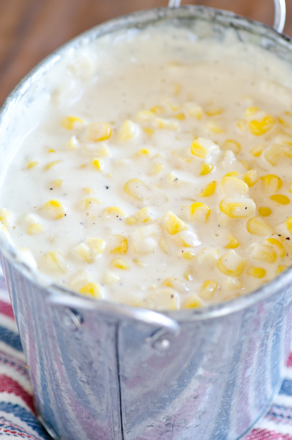 Slow Cooker Cream Corn - creamed corn just like Rudy's BBQ!