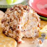 Pecan Crusted Apple Butter and Bacon Cheese Ball #BetterWithAppleButter #MussAppleButter #AppleButterSpin @MussAppleButter
