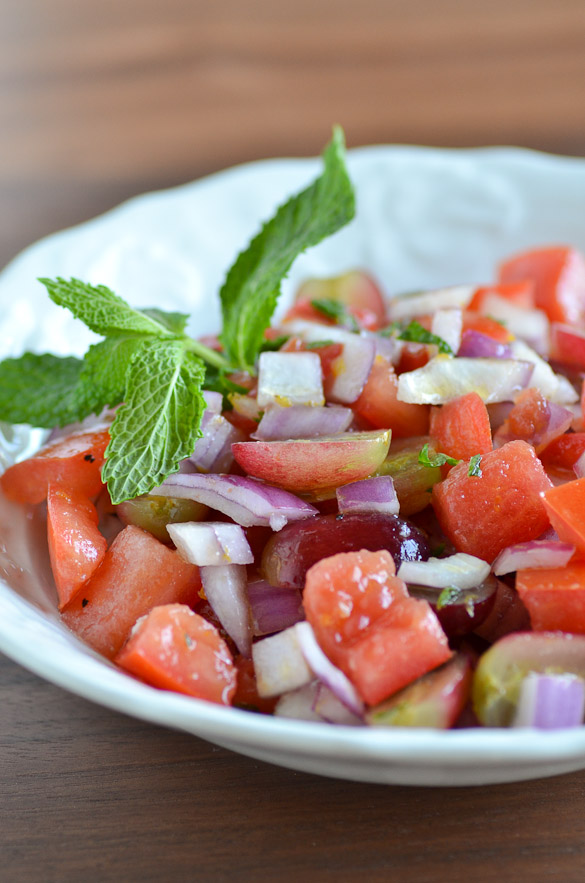 Refreshing Grape Mint Tomato Salad from Ally's Kitchen: A Passport for Adventurous Palates