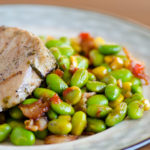Bacon Edamame Succotash - An easy, healthy and FLAVORFUL side dish or a satisfying meal.